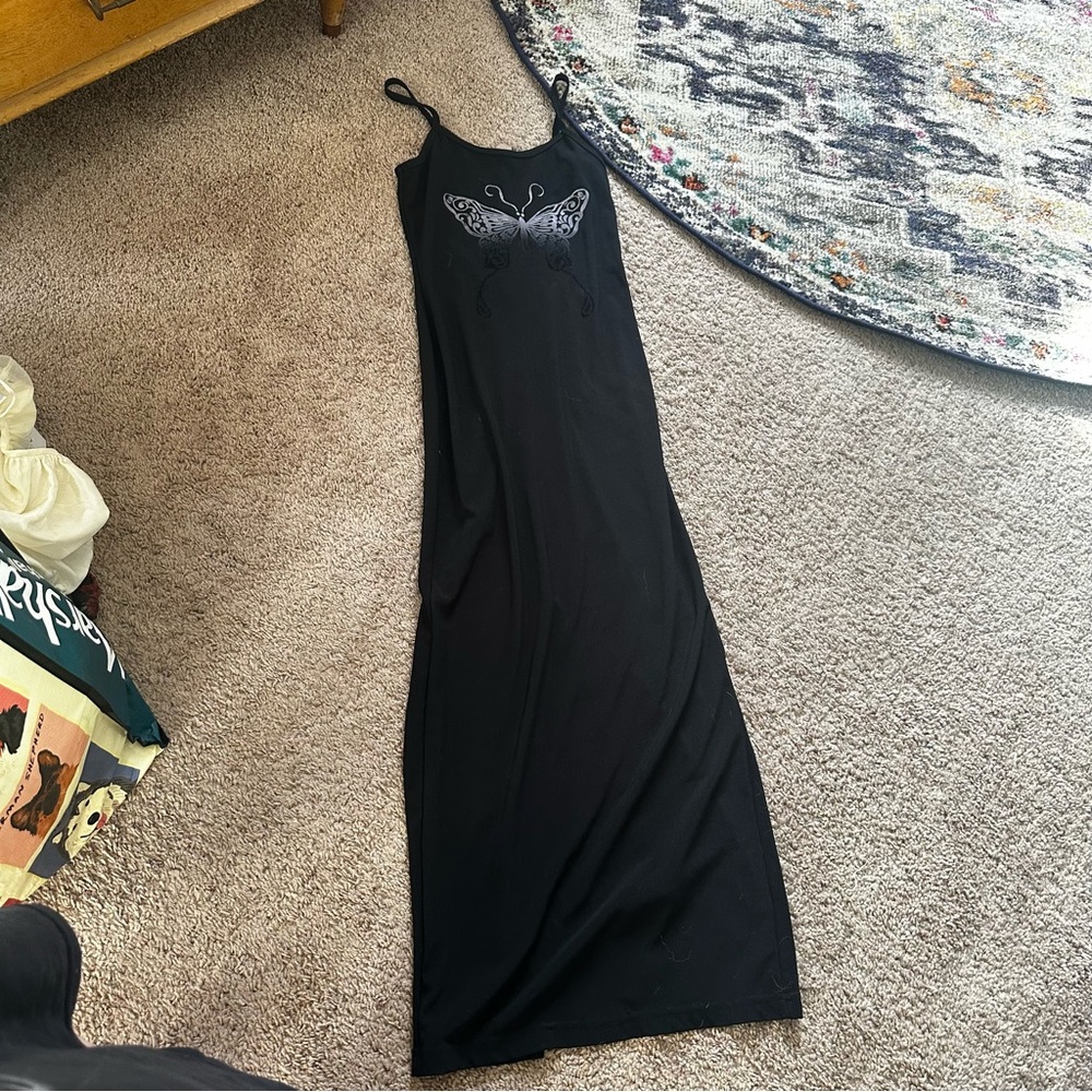 Vintage y2k butterfly maxi dress